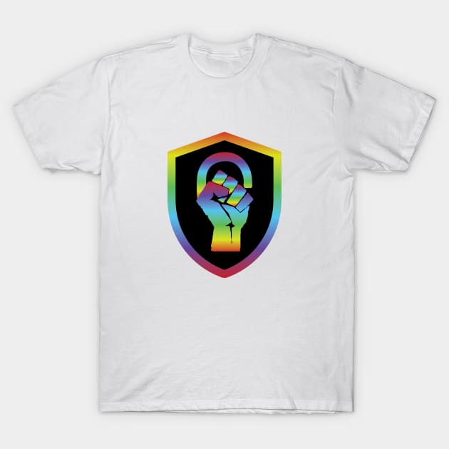 LGBT Sheild Logo T-Shirt by blacksincyberconference